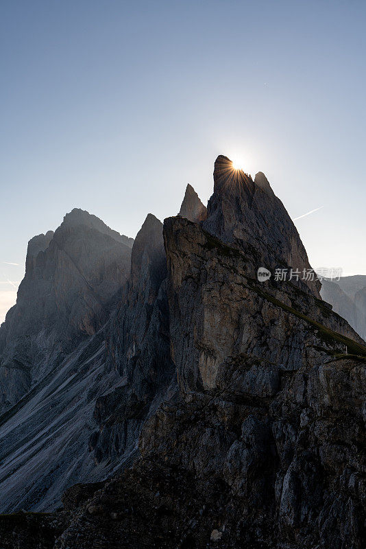 意大利Dolomites的Seceda Ridgeline